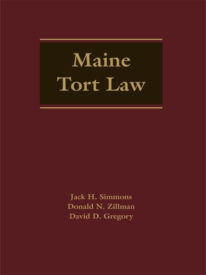cover image of Maine Tort Law, 2004 Edition